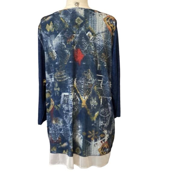 NWT Multiples Missy Cherokee Point Print Top Sz Large - Picture 6 of 12